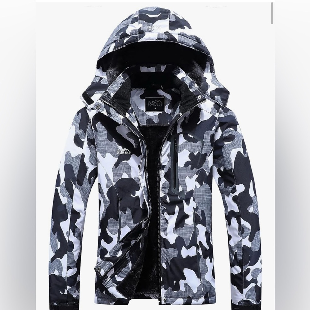 Women Black and White Camo Jacket